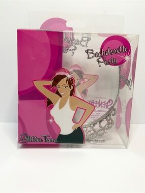 Spencer's Silver Glitter Tiara Bachelorette Party